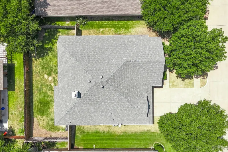 Overhead — house & lot